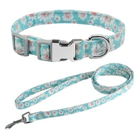 airuidog personalized pet dog collars set nylon tag collar leash lead for small medium large dogs pugs custom dog harness