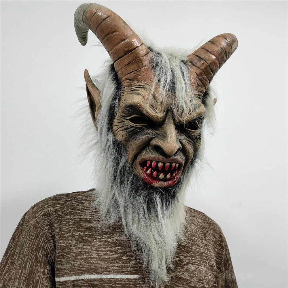 

Lucifer Face Mask Halloween Demon Latex Masques Terror Costumes Props Anime Mascarillas Masquerade Helmets Devil Cosplay Masks