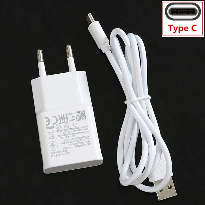 Адаптивное быстрое зарядное устройство с USB настенное + кабель разъемом типа C для
