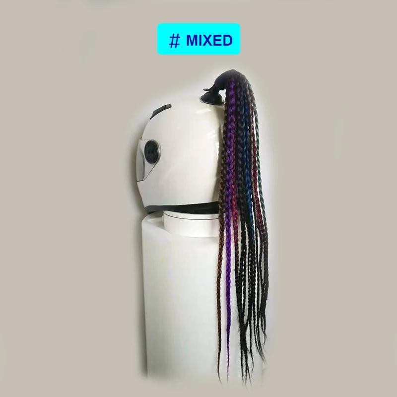 

2020 New Motorcycle Helmet Braids Woman Braids Wig For Motorbike Helmets 12colors optional