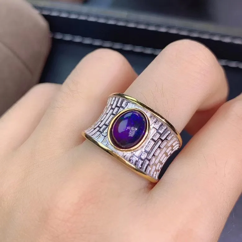 Лучший подарок натуральные и натуральным жемчугом настоящий опал кольцо