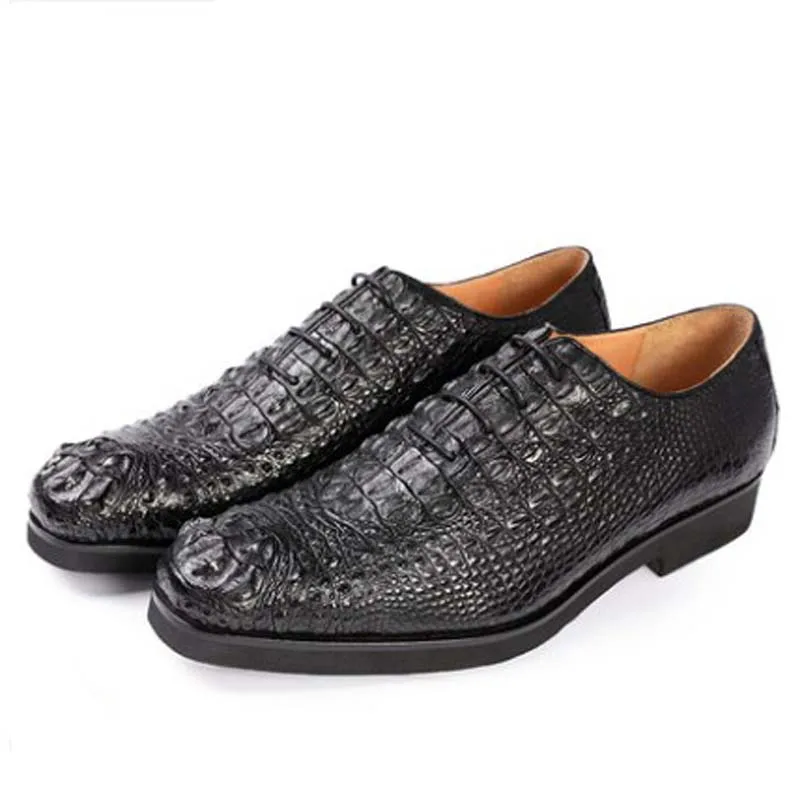 

ouluoer crocodile leather men shoes male shoes business leisure manual male British lace-up men formal foot wear