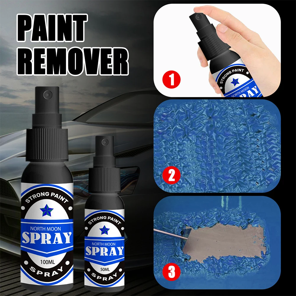 

50ml/100ml Car Paint Remover Spray Quick Paint Removal Metal Surface Paint Remover Car Detailing Maintenance Cleaning Tool