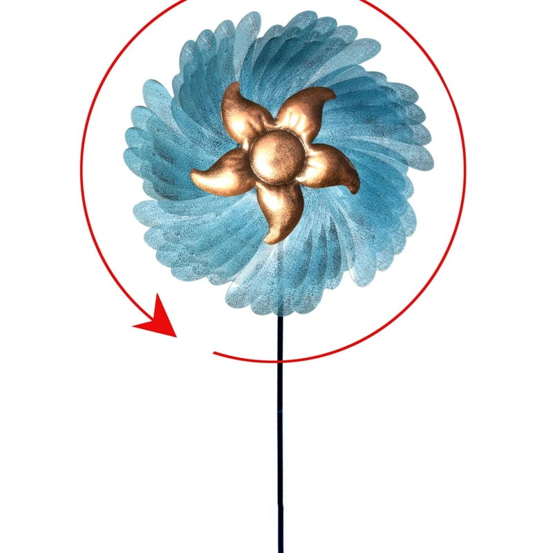 

1pc Iron Art Craft Outdoor Windmill Garden Yard Lawn Ornament Stake Holiday Decorative Wind Catcher Windmill Adornment