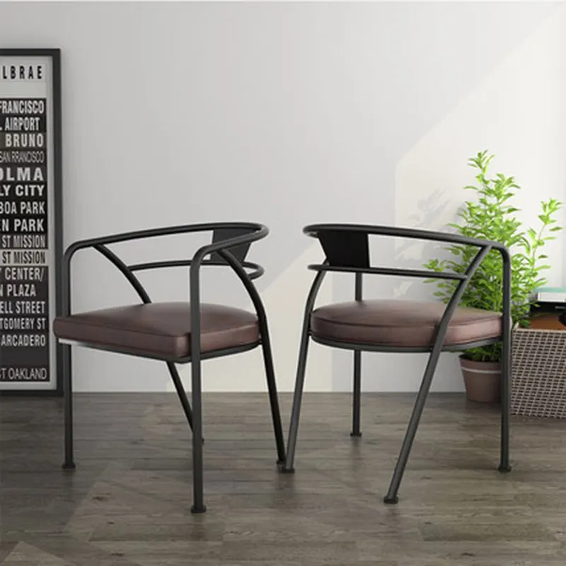 Старая железная подставка для ресторана кафе бара стул отдыха с коричневой