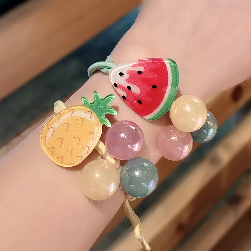 Милые резинки для волос с фруктами акриловая клубника искусственная двойная