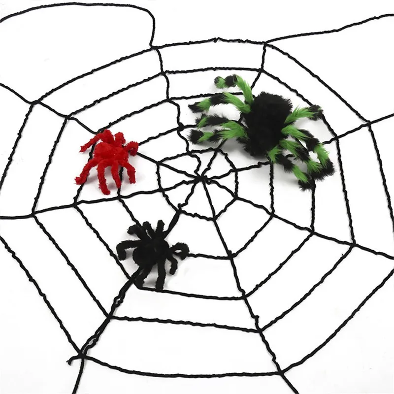 Гигантская тянущаяся паутина для Хэллоуина 5 размеров вечерние украшения бар дом