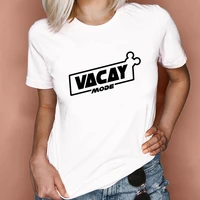 disney vacay mode letter basic print exquisite clothes comfy creative disney aesthetic crewneck family look ulzzang tee shirt