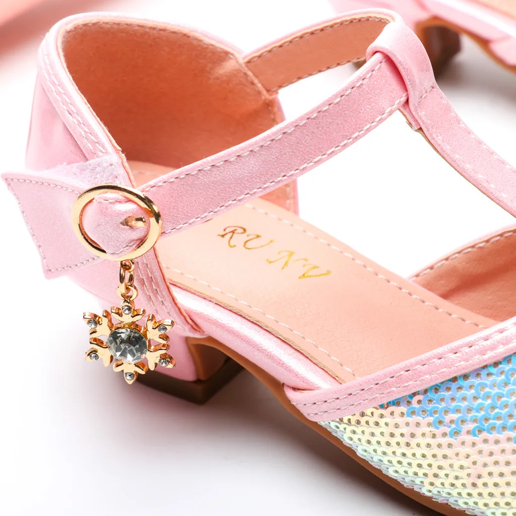 Детские сандалии Сандалии для маленьких девочек Обувь с украшением в виде