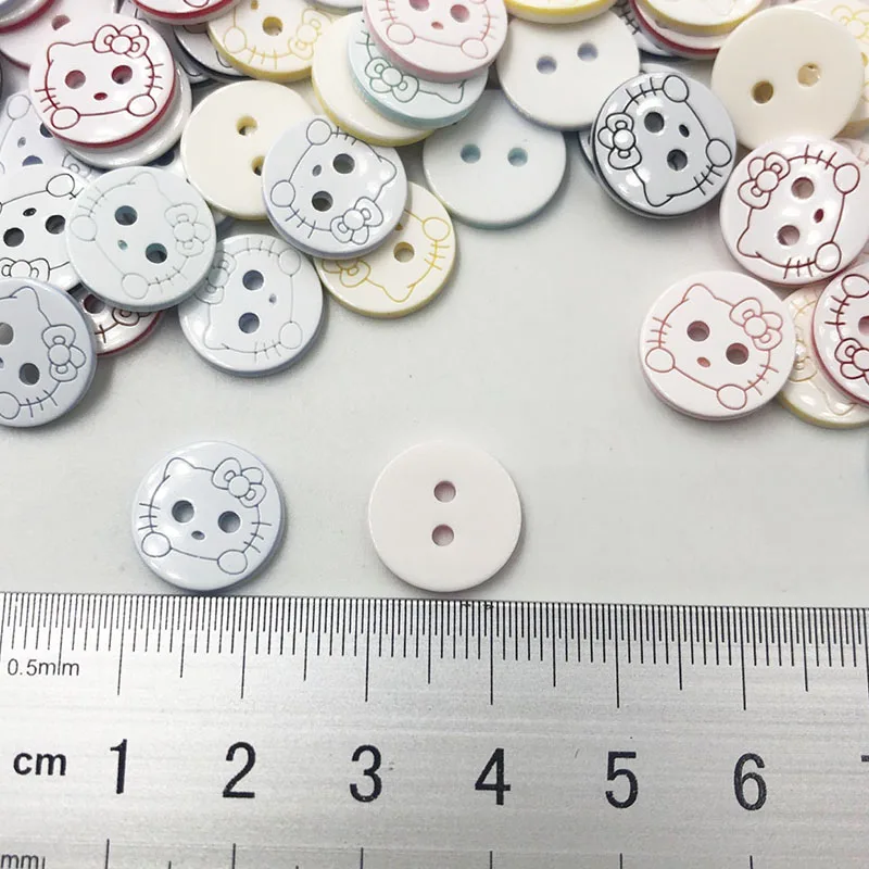 50/100pcs mix colors cute cat sewing buttons Baby/Kid's Sweing PT253 | Дом и сад