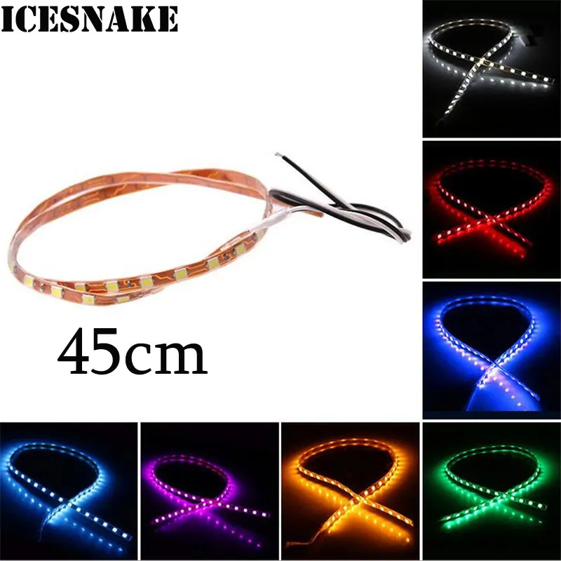 45 см Водонепроницаемый Автомобильный декоративный гибкий светодиодный