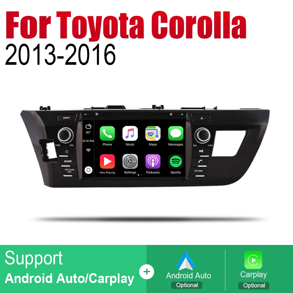 For Toyota Corolla 2013~2016 2din Car Accessories Android Multimedia DVD Player GPS Navigation Radio System DSP Stereo Head Unit |