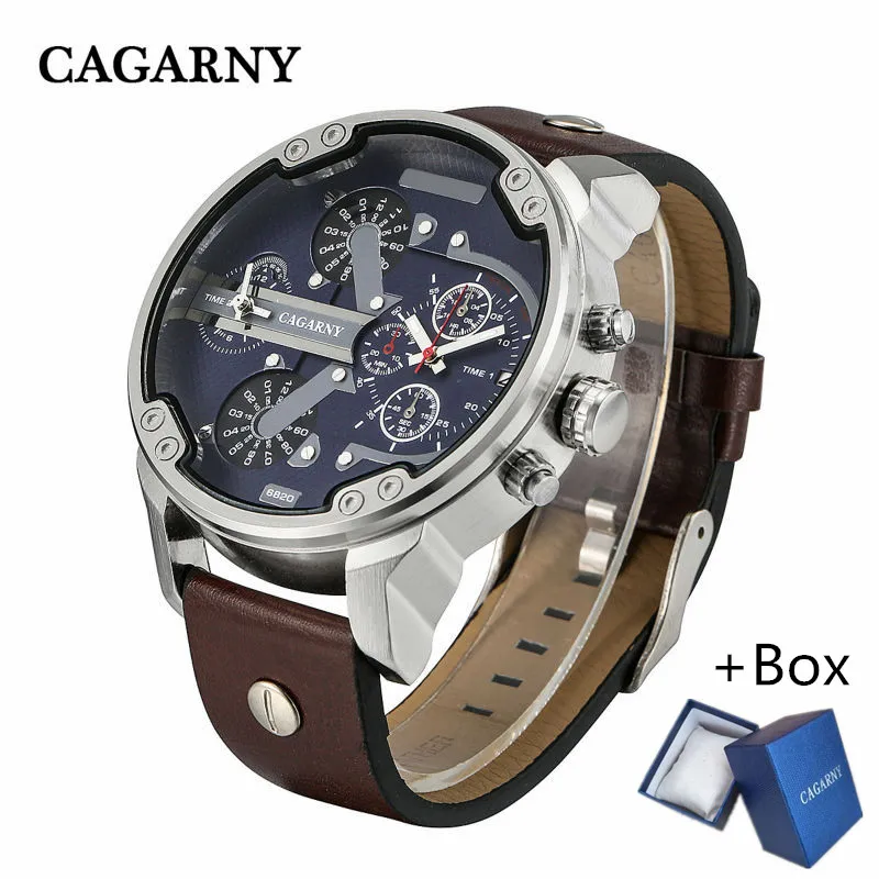 

Luxury Brand Men Quartz Wrist Watch Dual Movement Sports Watch CAGARNY Man Casual Watches Relogio Male Relojes Clock Men