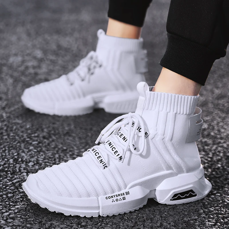 Повседневная мужская обувь мягкие летающие ткацкие носки Кроссовки мужские