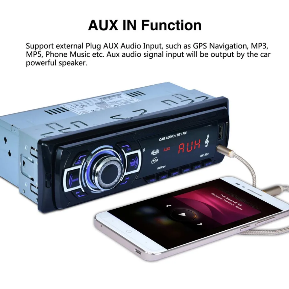 Заводская Горячая Автомобильный mp3 плеер SD карта Reade с панель Bluetooth fm-тюнер Aux в пульте дистанционного управления 1Din Автомагнитола