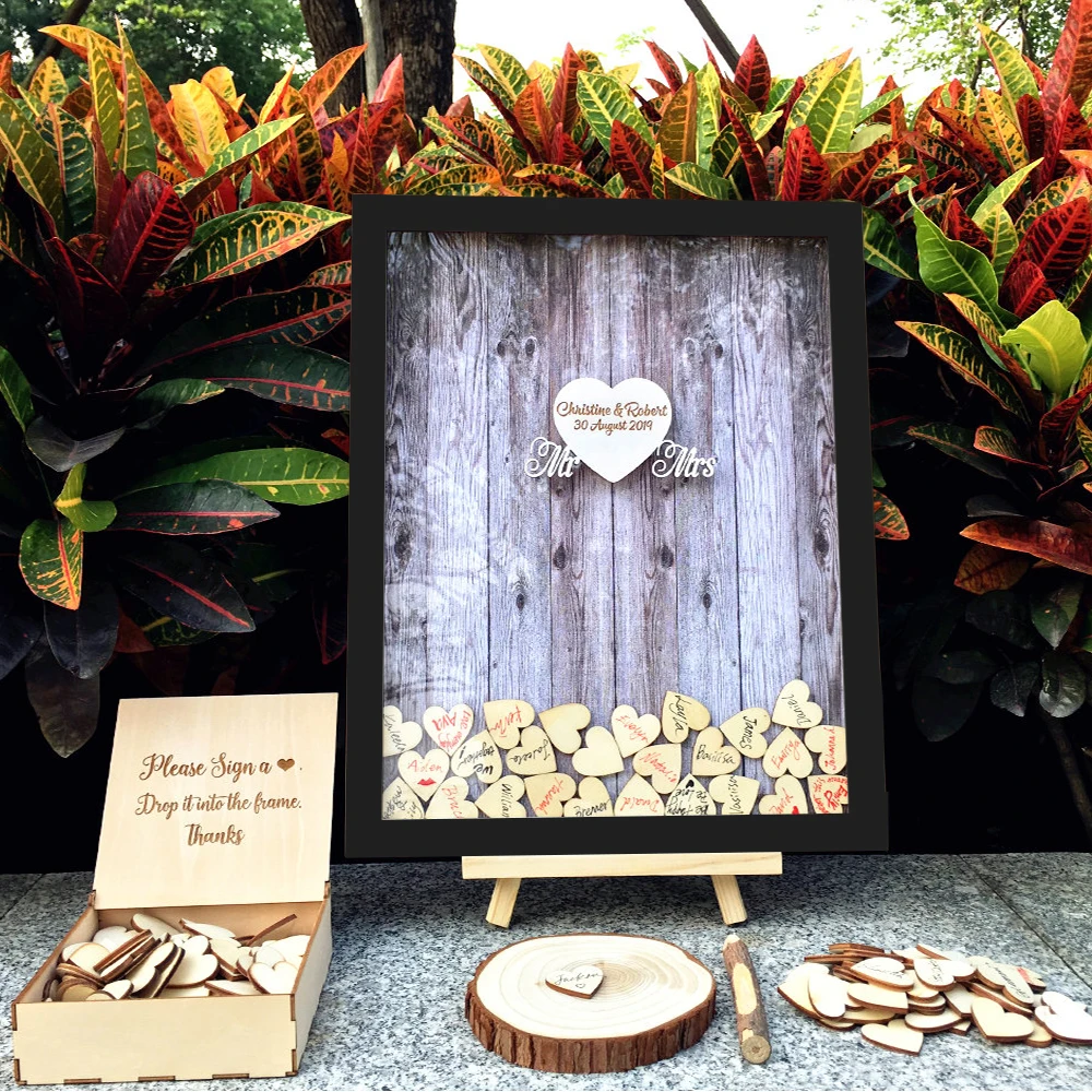 Деревянная Свадебная Гостевая книга в деревенском стиле для празднования дня