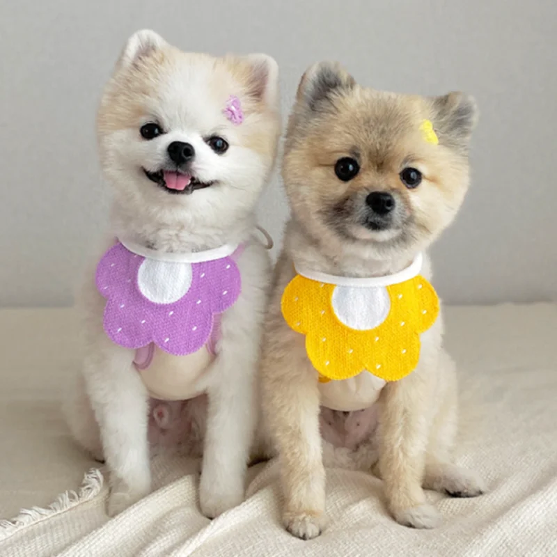 

Полотенца для слюны для кошек, фотоукрашения, хризантемы, пчелы, треугольный шарф для собак, маленьких собак, кошек, аксессуары для домашних ...