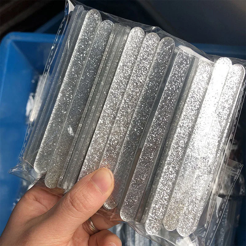 

Glitter Acrylic Ice Cream Sticks Popsicle Crafts Handmade Making Crafts Polychromatic DIY Material Stick Ice Cream Stick New Hot