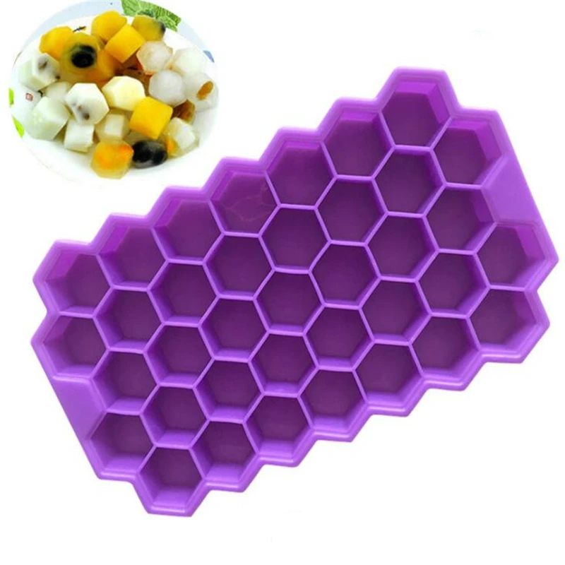 Сотовый лоток для кубиков льда 37 кубов силиконовый DIY ледяной кубик Желе Форма с
