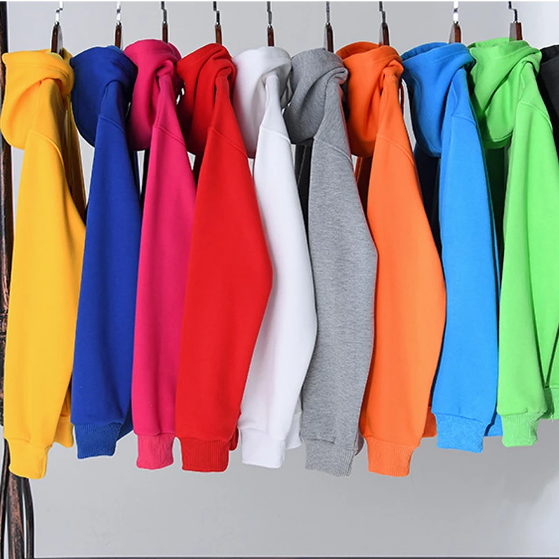 Мужская толстовка с капюшоном из хлопка зимняя плюшевая простая Толстовка в