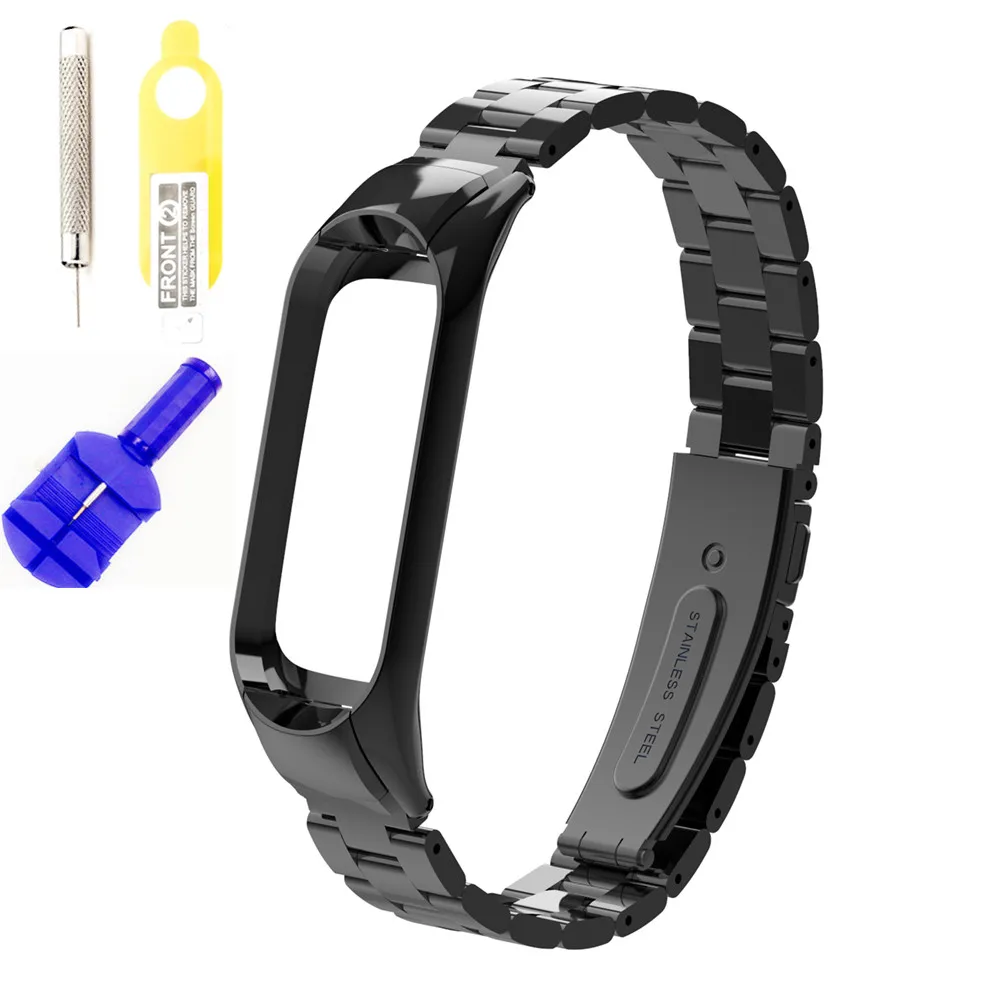 301-BXGSX-BlackT E-ZONE mi band 3 металлический ремешок для Xiaomi mi Band 3 Браслет Смарт-часы Band 3 аксессуар - Цвет: 301-BXGSX-BlackT