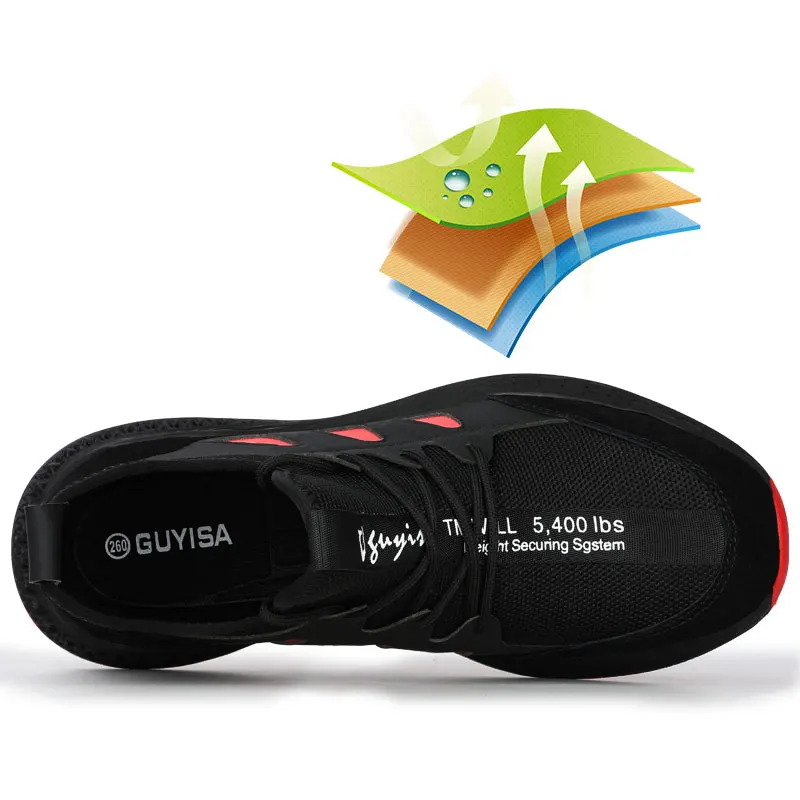 Мужские рабочие ботинки со стальным носком Нескользящие дышащие | Обувь