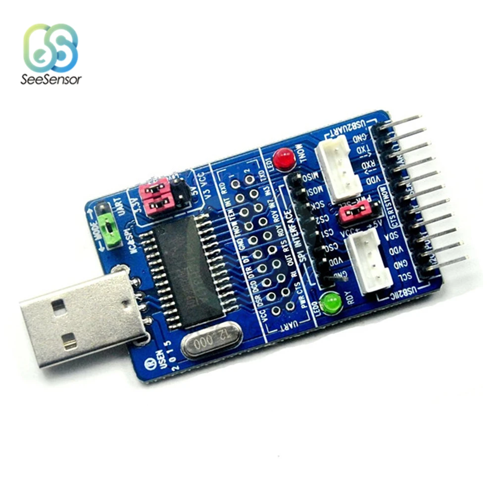 Преобразователь CH341A USB в SPI I2C IIC UART TTL ISP серийный для отладки RS232 RS485 3 В 5 |