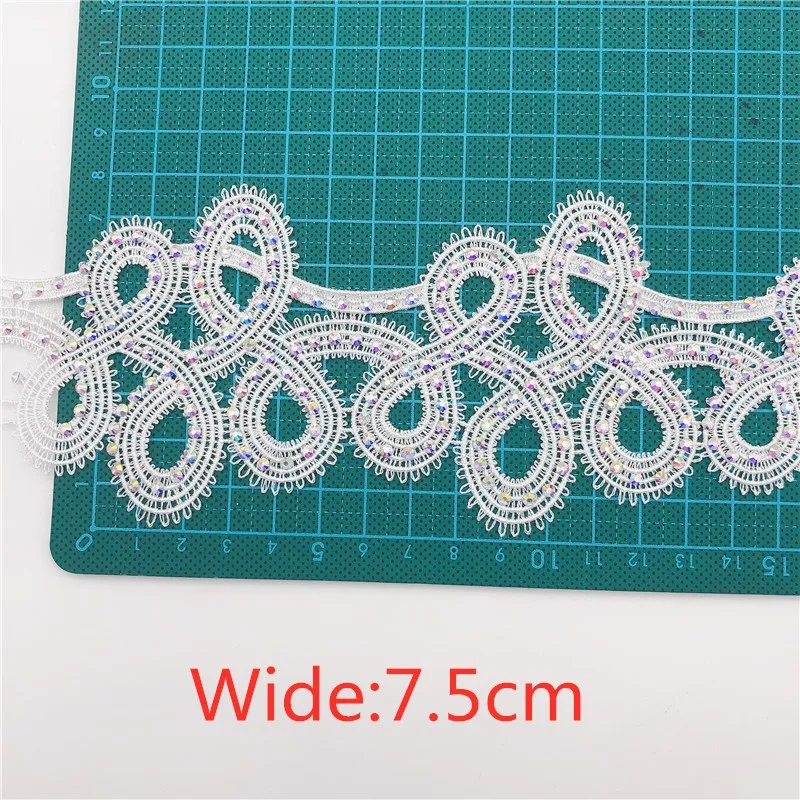 Высококачественная Роскошная Аппликация Венеции шириной 2 7 дюйма 10 ярдов