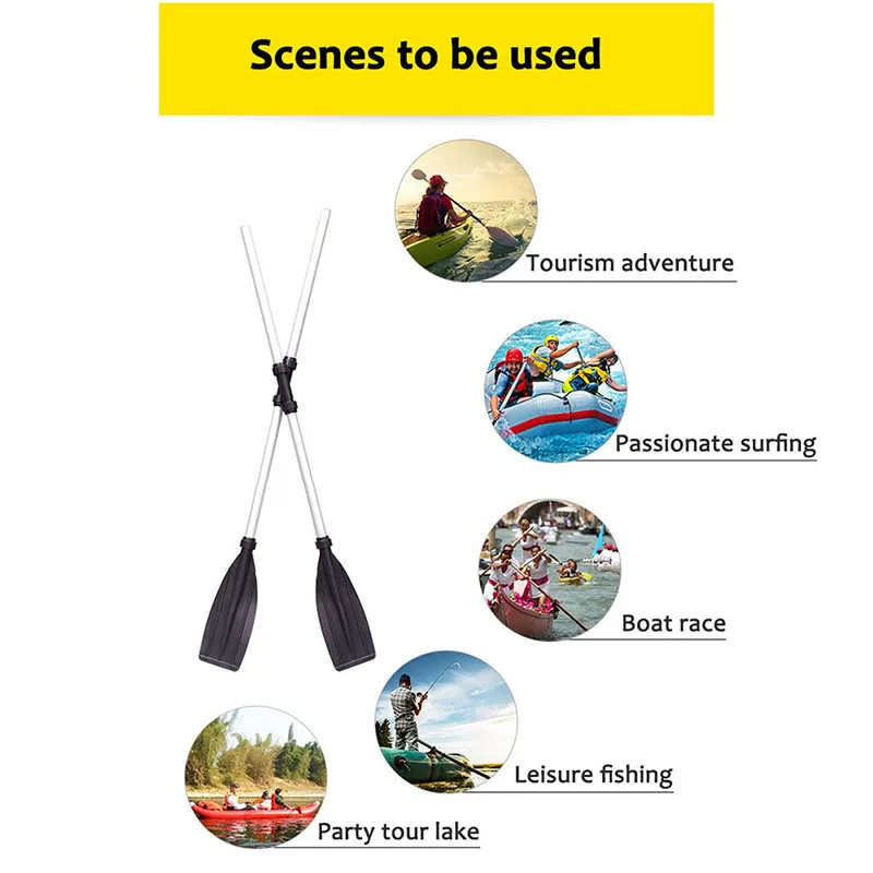 

1 Pair Detachable Float Oars Inflatable Boat Kayak Canoe Rafting Paddle Oar Aluminum Alloy Boating Supplies