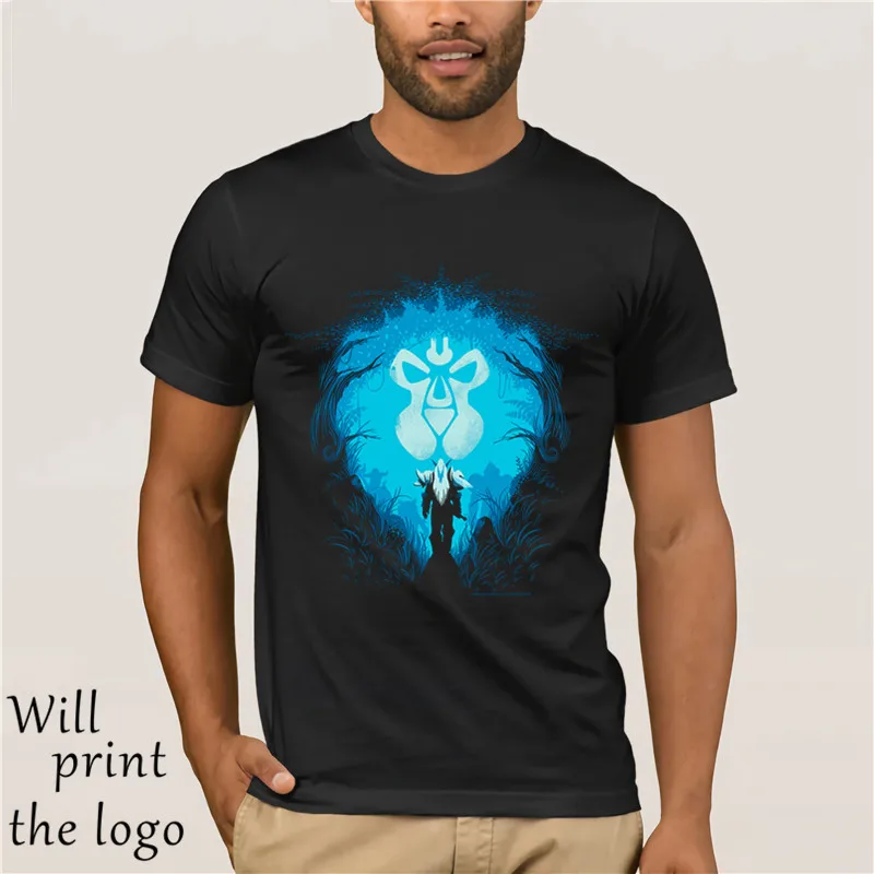 WoW Alliance Silhouette Мужская футболка|Мужские футболки| |