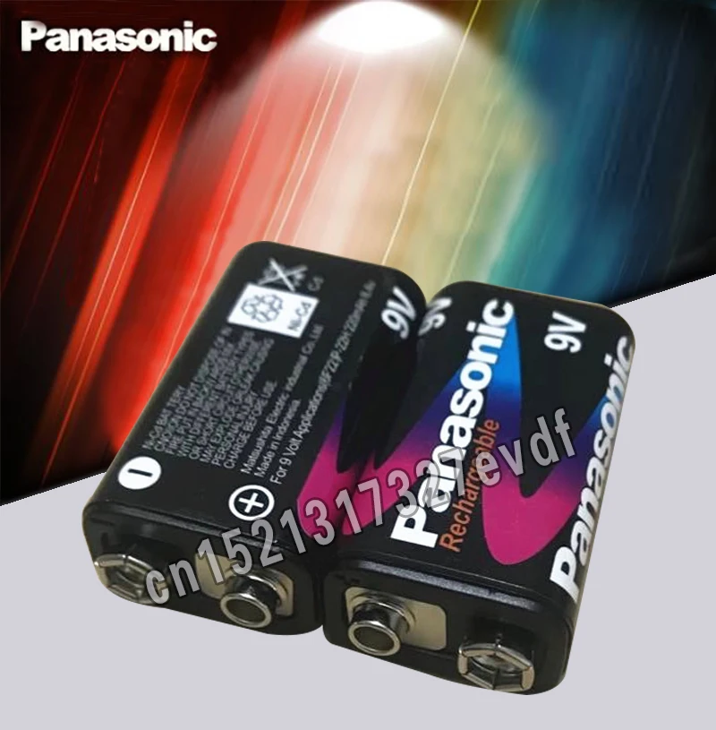 100% Новинка оригинальные аккумуляторные батареи Panasonic 9V 220mah 6F22 Ni-CD | Электроника