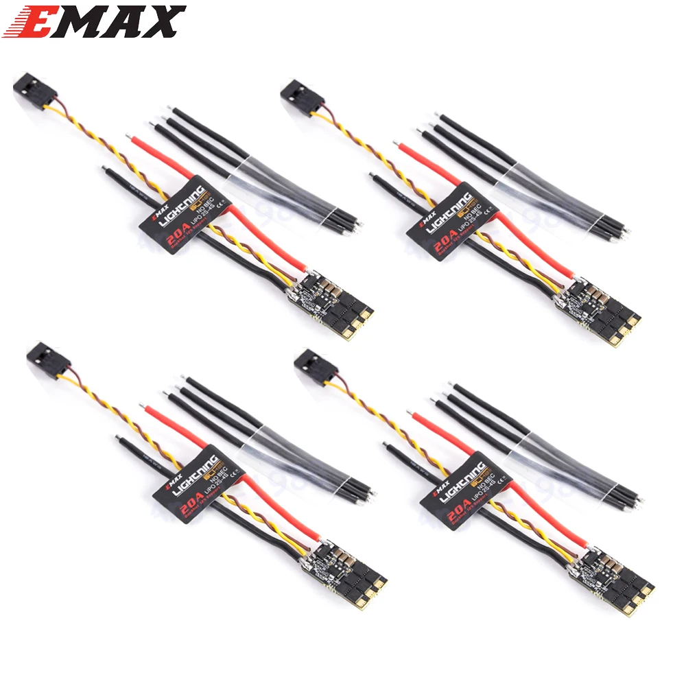 

4pcs/lot EMAX BLHeli Lightning 20A 30A RC ESC Micro Mini Electronic Speed Controller for Racing Drone Multicopter