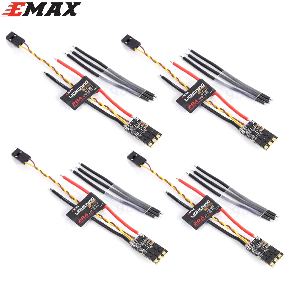 

4 шт./лот EMAX BLHeli Lightning 20A 30A RC ESC микро мини электронный контроллер скорости для гоночного дрона мультикоптера