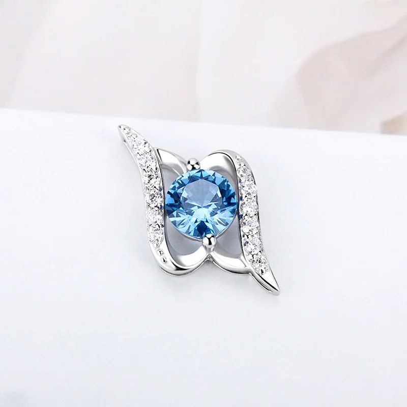 LGSY Изящные ювелирные изделия подвеска с синими кристаллами подвески из