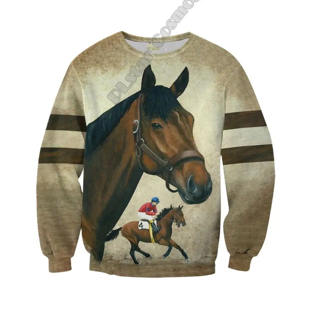 

PLstar Cosmos Animal Racing Horse Funny Long Sleeves Tracksuit New Fashion 3Dprint Unisex zipper/Hoodies/Sweatshirts/Jacket A-13