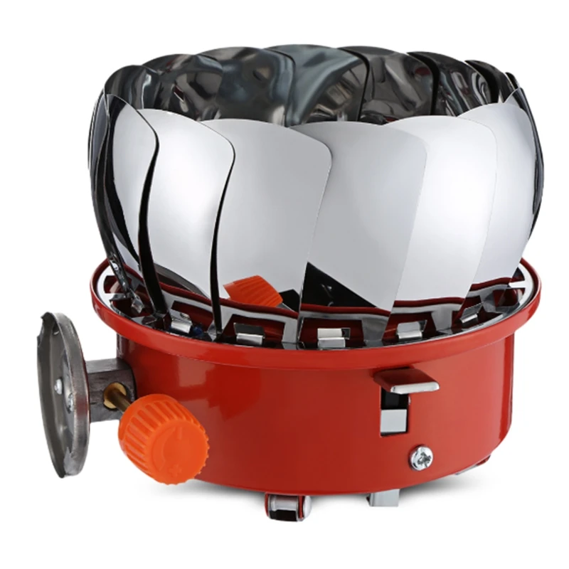 

Outdoor Camping Windproof Lotus Stove Head Camping Barbecue Long Gas Tank Card Gas Stove