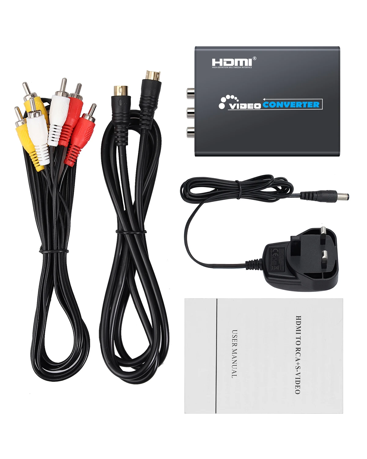 Prozor HDMI Совместимость с композитным 3RCA AV S Video R/L аудио Vdieo конвертер адаптер Upscaler
