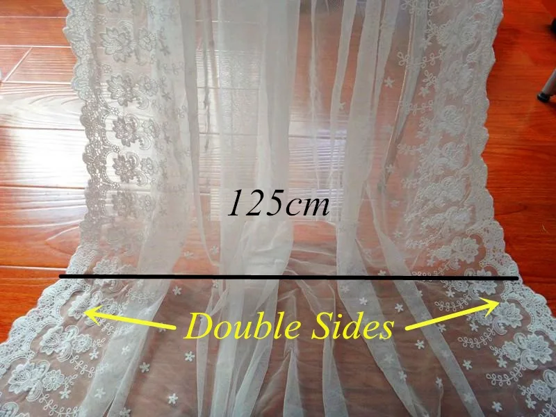 Хлопковая вышивка кружевная ткань мягкое Двухстороннее платье с бабочкой из