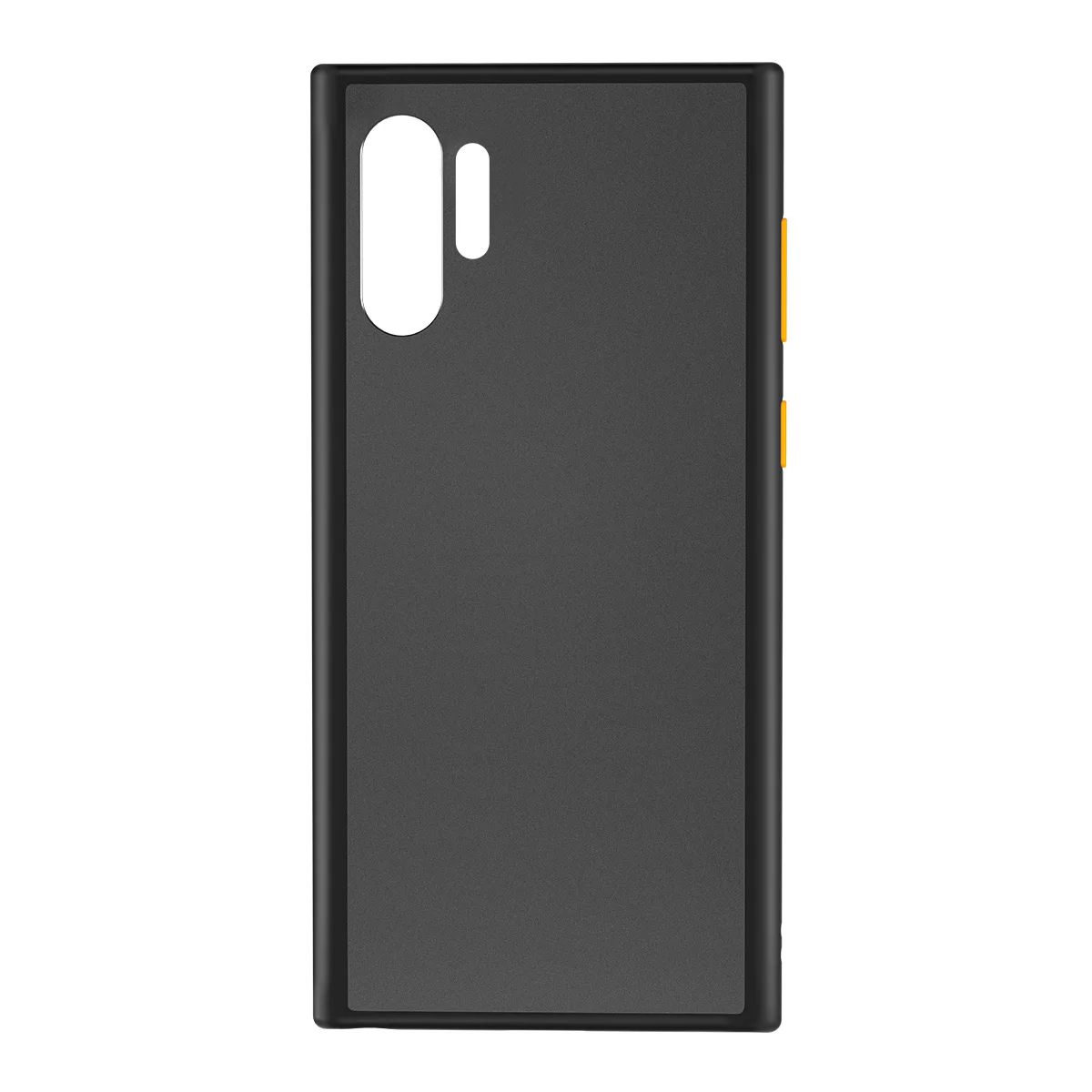 Чехол ROCK Matte PC+ TPU для samsung Galaxy Note 10 Note10 Plus Мягкий силиконовый ударопрочный бампер пуленепробиваемый стеклянный клей задняя крышка - Цвет: Черный