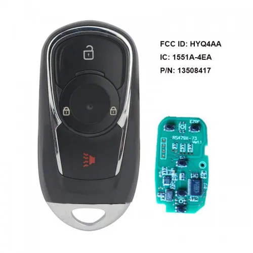 KEYECU умный ключ Promixity дистанционный 4 кнопки для Buick Encore 2017 2019 315 МГц FCC: HYQ4AA P/N: