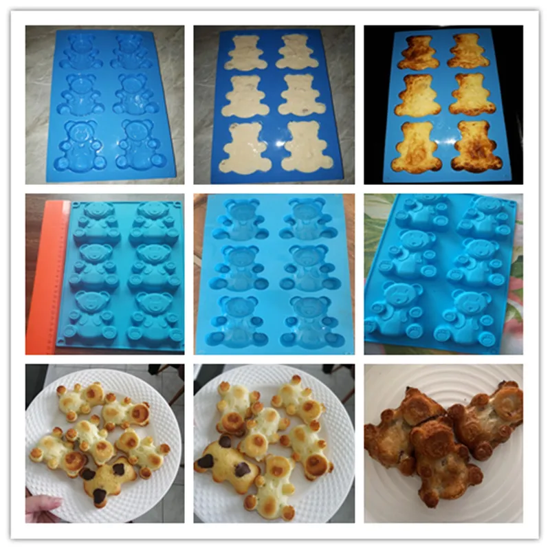 

Lovely 3D Bear Form Cake Mold Silicone Mold Baking Tools Kitchen Fondant Cutters Kitchen Fondant Chocolate Mold Decorating