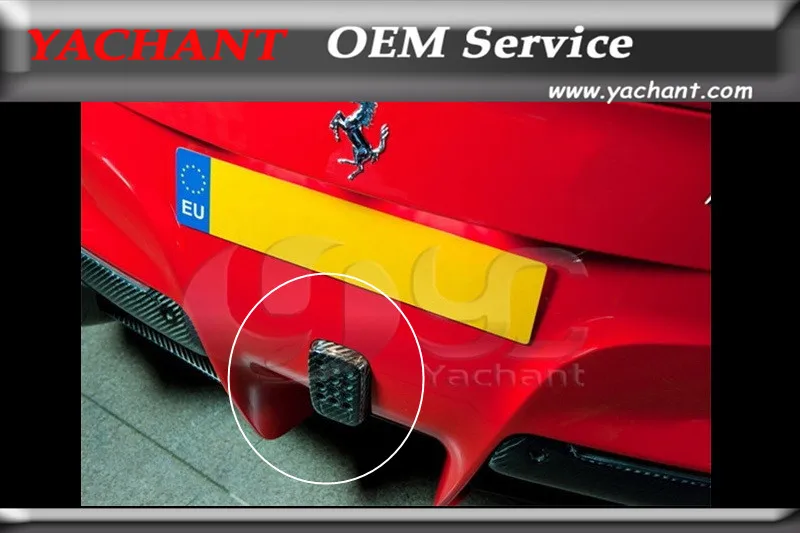 

Стайлинг автомобиля сухое углеродное волокно задний бампер противотуманная фара крышка для 2012-2015 F12 Berlinetta задняя противотуманная фара крыш...