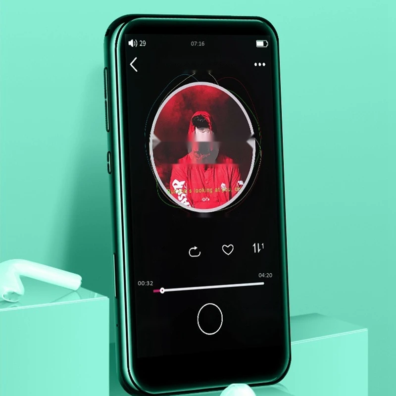 MP4 музыкальный плеер 4 0 дюймов Full-Экран Пресс MP3 Bluetooth 5 Walkman Hi-Fi качество звука |