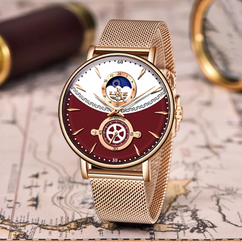 LIGE новые мужские часы лучший бренд класса люкс модные деловые кварцевые простые