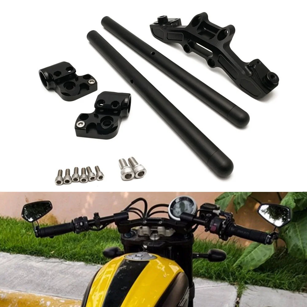 Регулируемый руль для Ducati Scrambler 2015 2016 2017 рукоятка с зажимом в комплекте адаптер