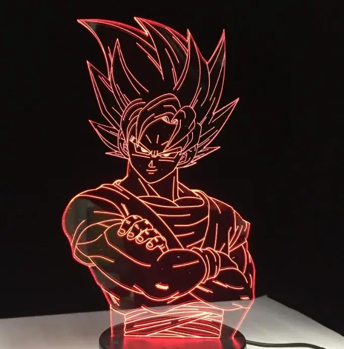 Dragon Ball 7 цветов Изменение 3D цветной ночной Светильник стереоскопическая визуальная иллюзия Лампа USB 3AA батарея светодиодный светильник Декор Светильник GX-813 - Испускаемый цвет: Model 4