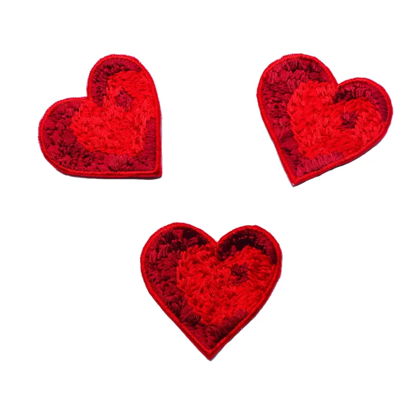1 шт красный любящее сердце вышивка шить на нашивки для одежды куртка аппликация