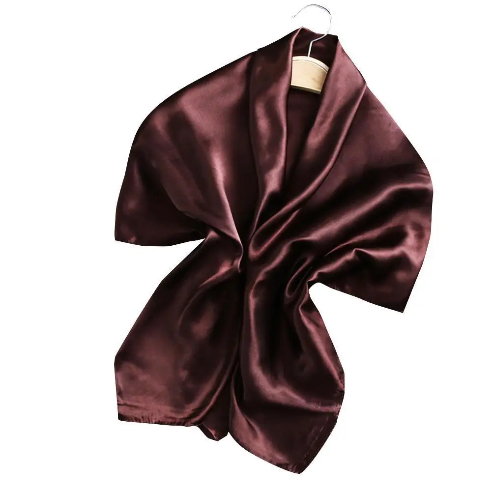 

Women Fashion Headscarf Silk Square Scarf 70*70cm Neck Band Bag Warp Soft Neckerchief Hair Tie Female W2P6