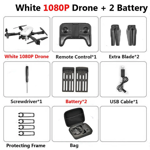 1080P 2BAT Bag Радиоуправляемый Дрон с 4K HD камерой FPV Wi-Fi функция удержания высоты Selife Дрон складной Квадрокоптер Vs E58 SG106 M69 xs816 дроны - Цвет: 1080P 2BAT Bag