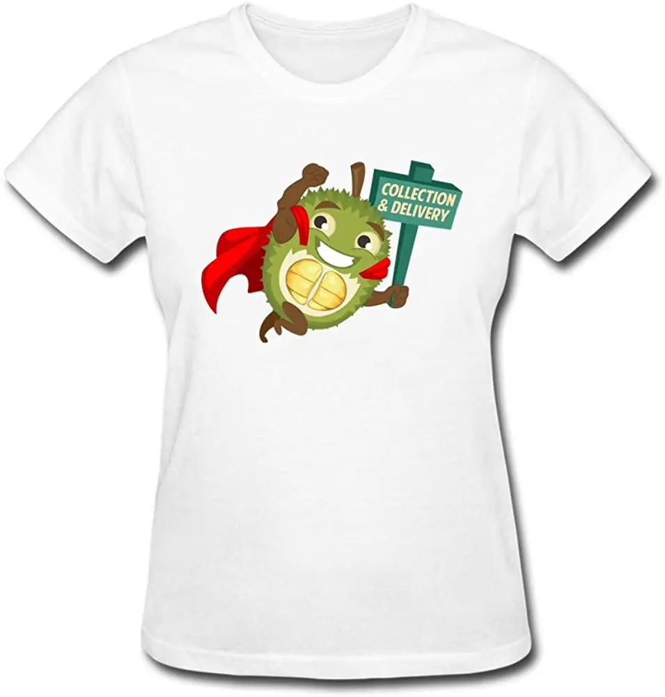 

Tee Center Cartoon Durian T Shirt Women Cotton Tops Hot Sales Summer Fashion Slim T-Shirt 2020 Breathable Round Neck Tshirt
